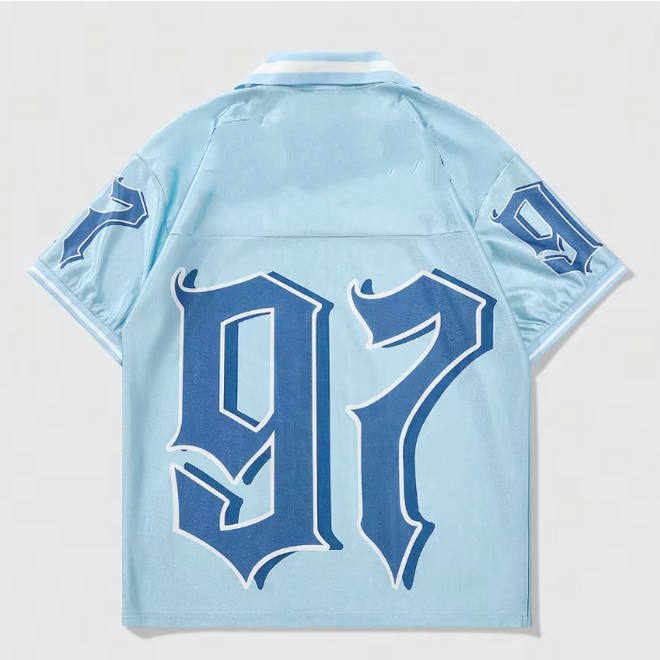 V Neck Loose Sports Short Sleeve Soccer Jersey