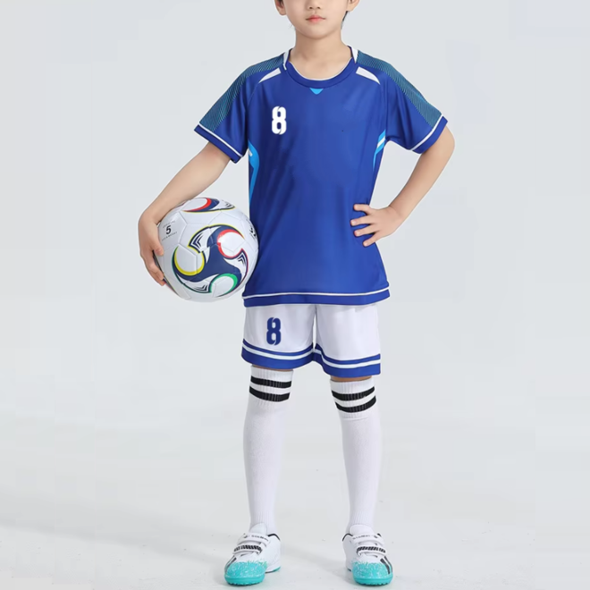 Comfortable Summer Football Team Jersey Set for Kids