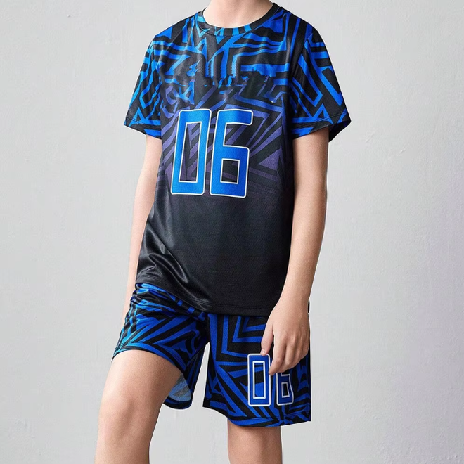 Lightweight Polyester Fabric Football Jersey Set