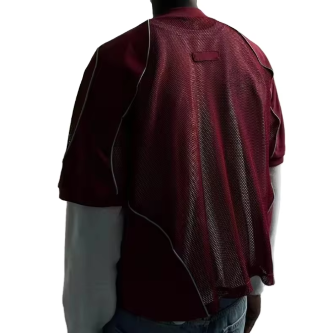 Oversized Mesh Baseball Short Sleeve Sports Jersey