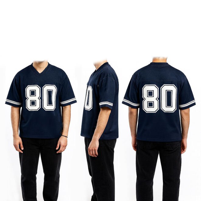 Oversize Rugby Fan Sportswear Mesh Jersey
